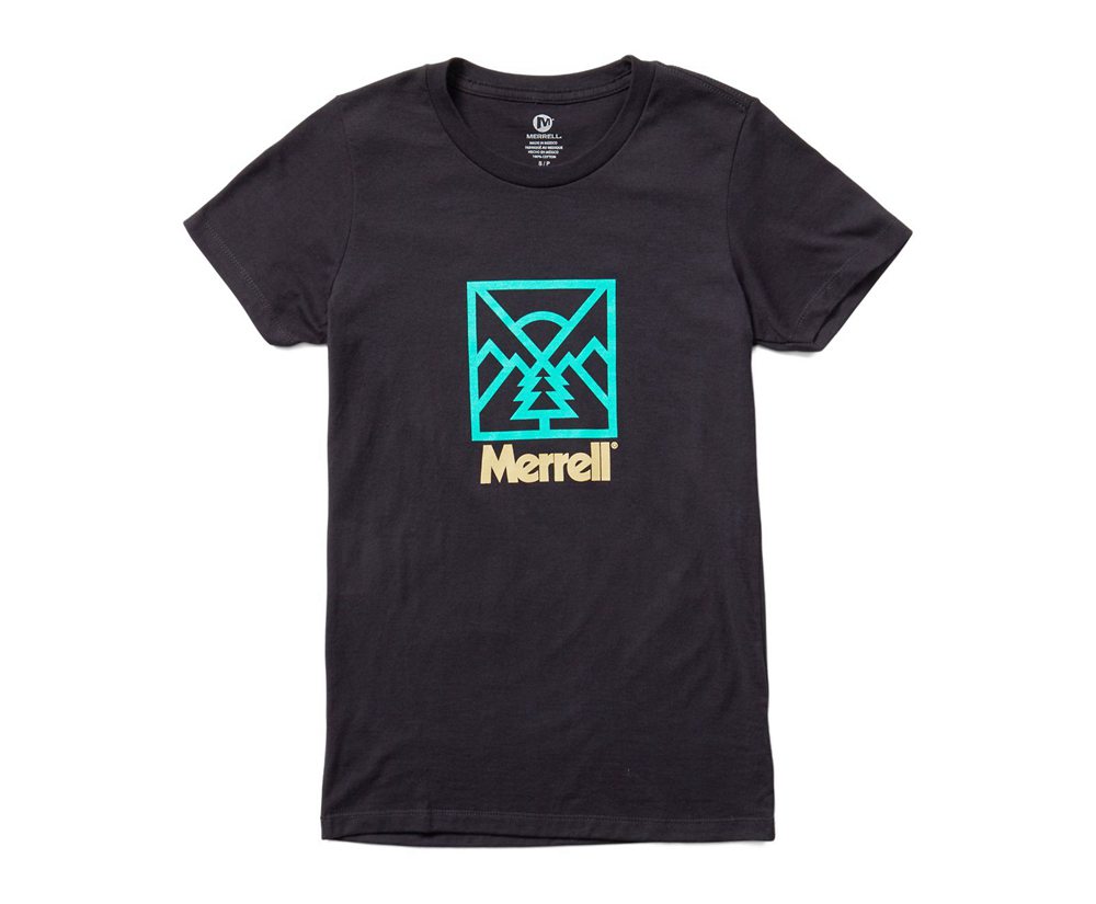 Merrell Kort Ærme Dame - Stamp Tee - Sort - CGK754021